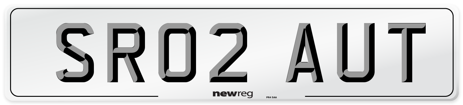 SR02 AUT Number Plate from New Reg